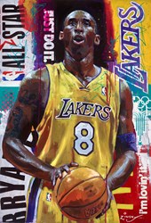 Kobe Bryant by Zinsky - Original Painting on Stretched Canvas sized 31x45 inches. Available from Whitewall Galleries